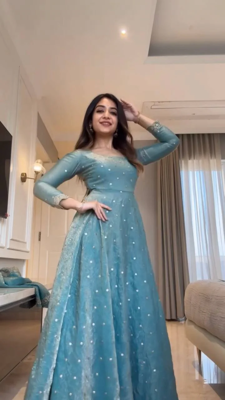 Alisha-RT Fendy silk Anarkali Pazzo set