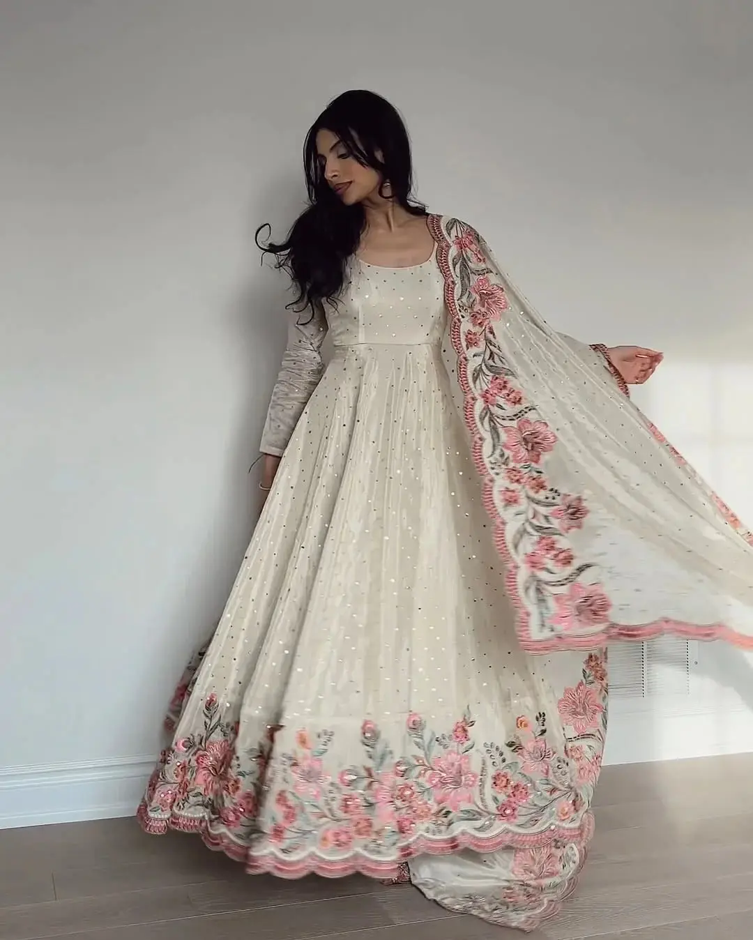 Tanuja-WW Elegant Fully Stitched Gown with Butter Silk Pant - Image 7