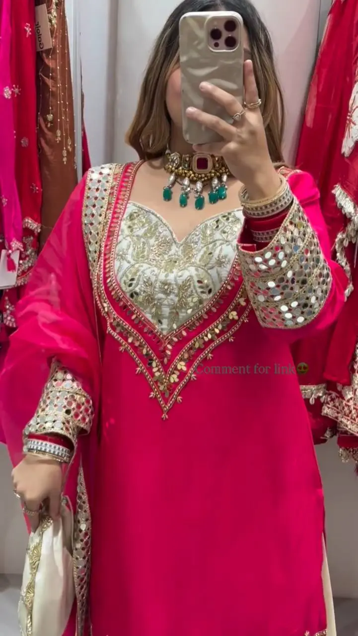 Pankti-MD-Heavy Natural Crepe Top Plazzo set - Image 7