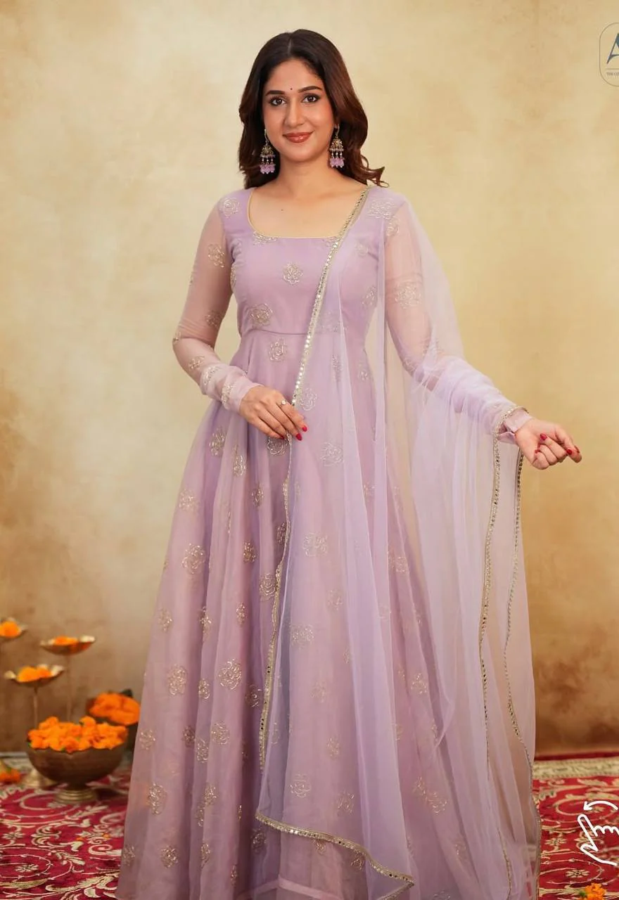 Esha-TD Soft Orgenza Bids Anarkali suit