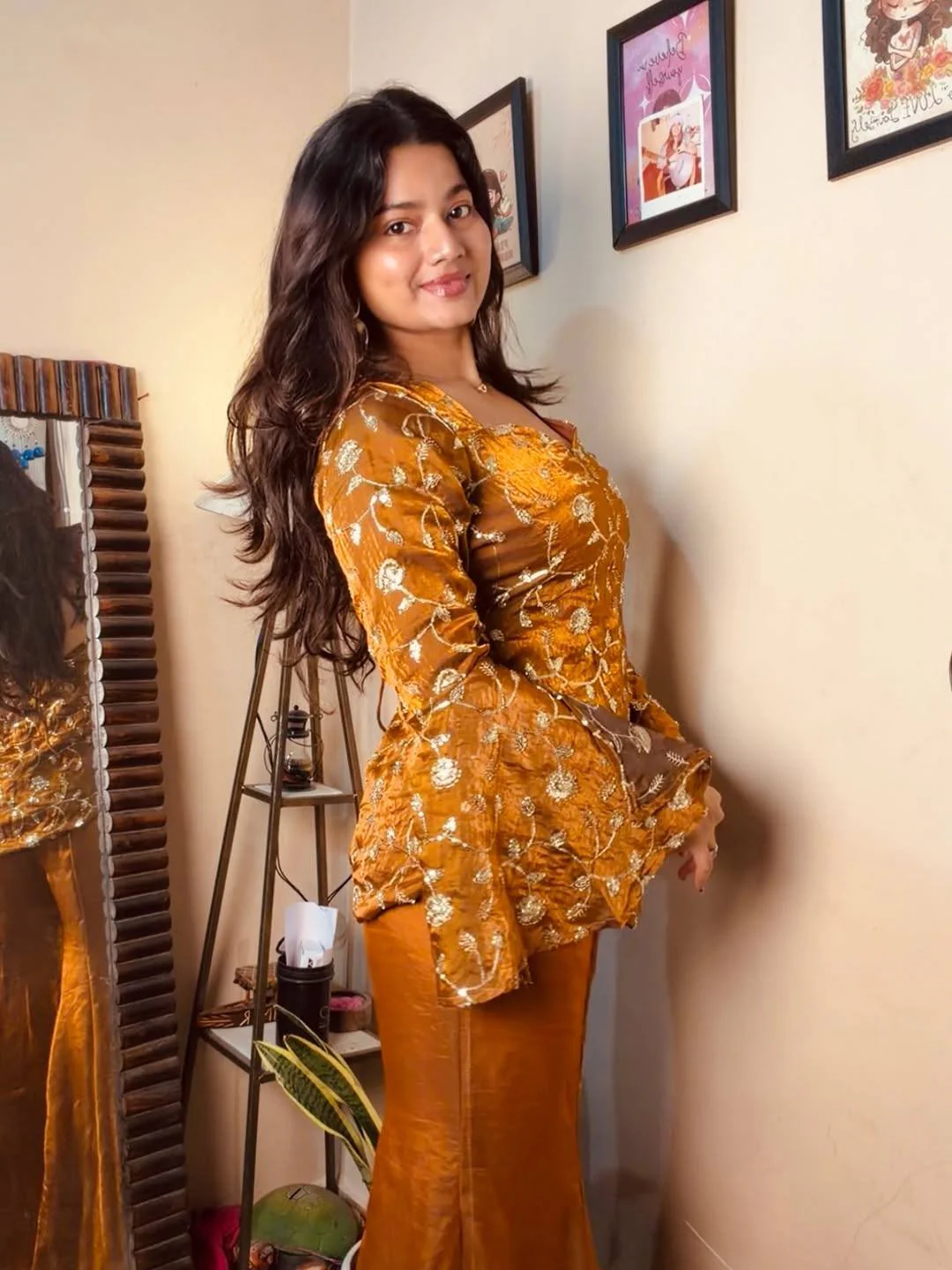 Jiya-ZF Fandy Silk Top Palazzo set - Image 3