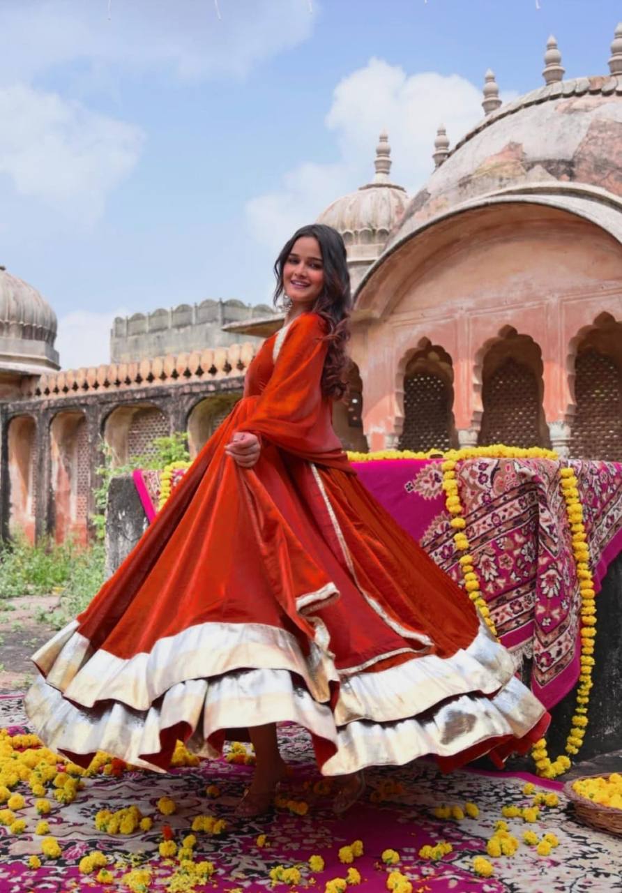 Krushi-MD Heavy Fendy Silk Anarkali suit - Image 2