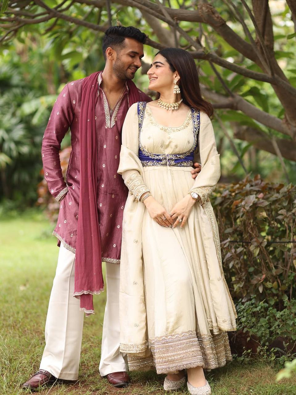 Mahika-RT Chinon silk anarkali set