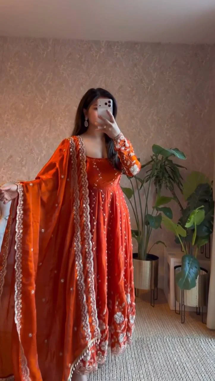 Neeta-RT Frendy Silk Anarkali Set - Image 2