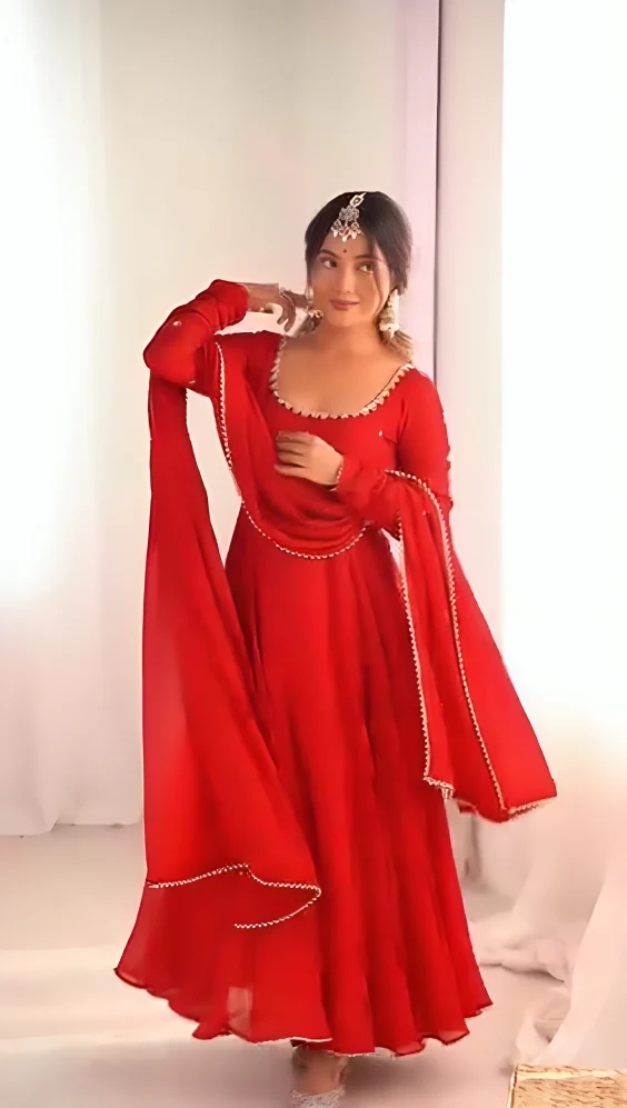 Nidhi-KD Faux Georgette Gown with Pent