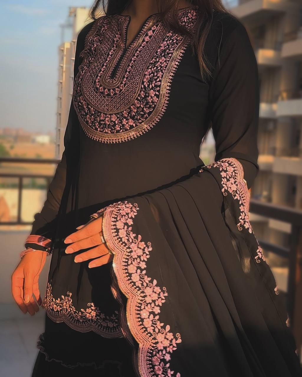 Payal-KD Faux Georgette Classy Tones Sharara Set - Image 7