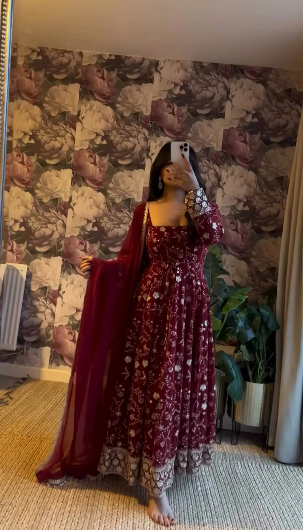 Rinki-ZF Faux Georgette Anarkali Gown - Image 4