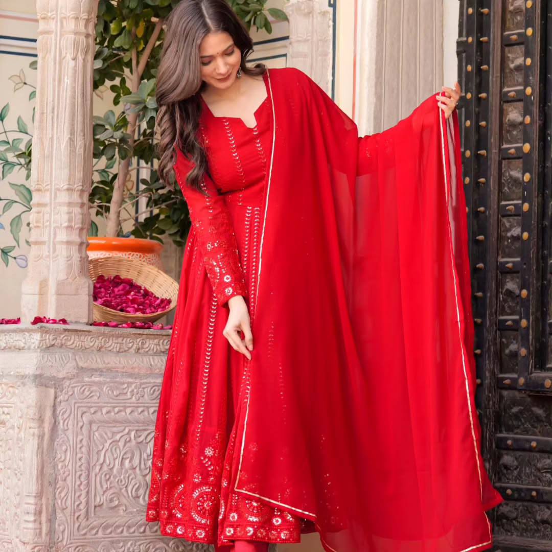 Sujata-TD  Faux Georgette Anarkali Suit with Dupatta - Image 3