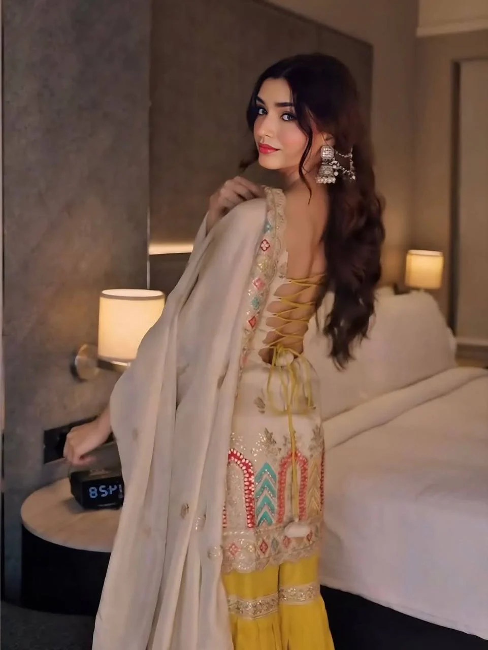 Yashika-KD Heavy Chinnon Silk Sharara Set - Image 5
